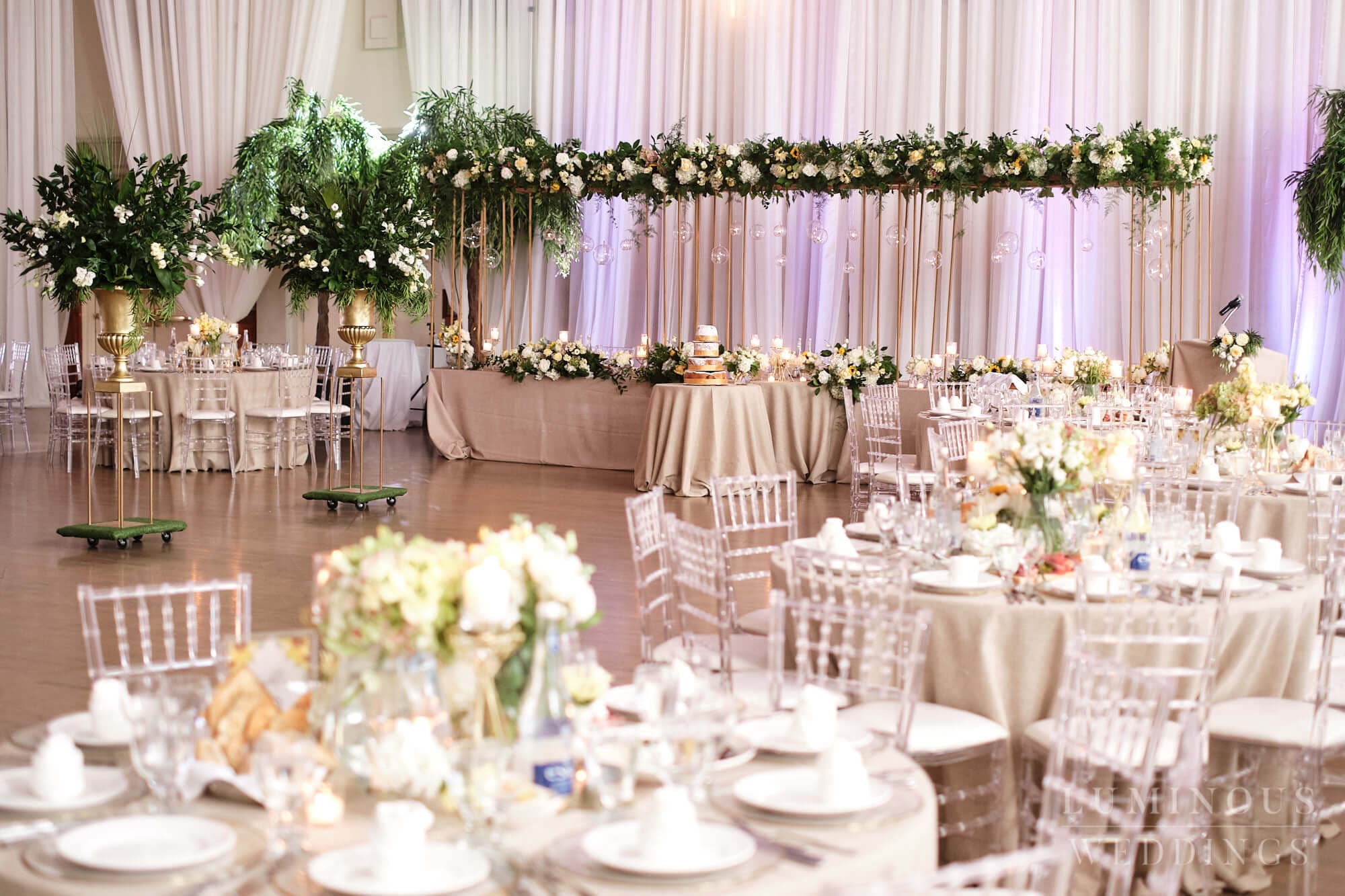The Kehila Centre's grand banquet hall set for an event