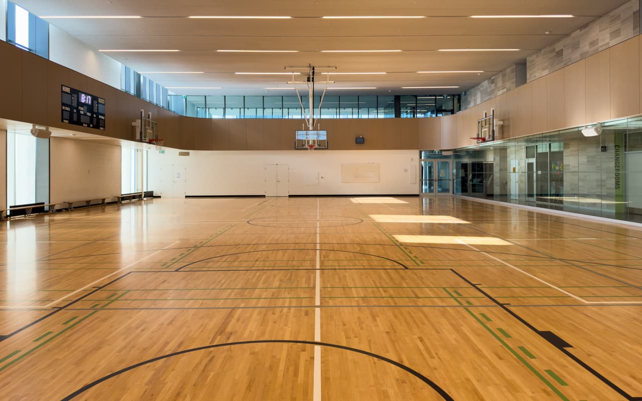 State-of-the-art gymnasium and basketball court