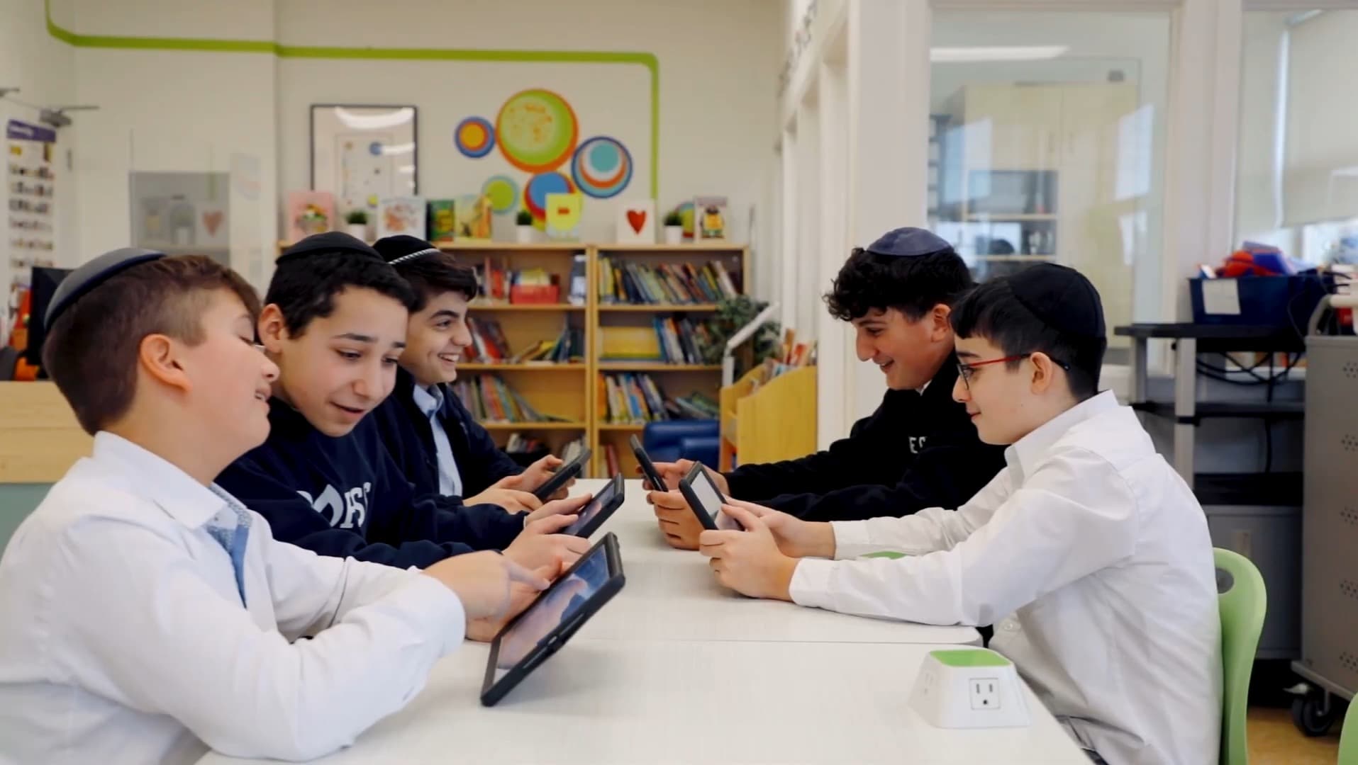 Students learning at Joe Dwek Ohr HaEmet Sephardic School